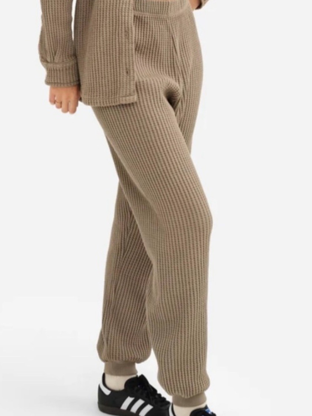MATE the Label Waffle Joggers - Bark Medium - Organic Cotton - Picture 2 of 9